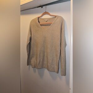 Barefoot Dreams Cream V-Neck Sweater